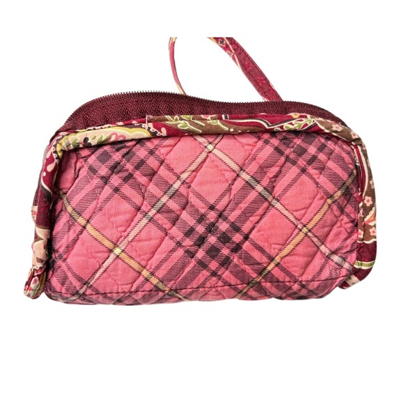 Vera Bradley 2005 "Piccadilly Plum" Wristlet Cosmetic Lipstick Bag Pink Paisley - Picture 4 of 6